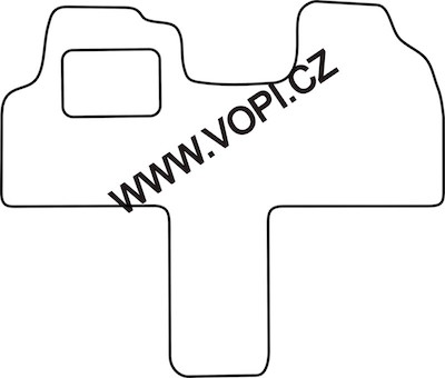 Koberec do kabíny Fiat Scudo facelift obytné auto 2004 - 2006 Colorfit s cípom medzi sedadlami (1316)